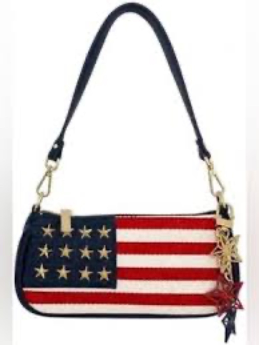 Betsey Johnson NWT American flag Red, White & Blue Crossbody/Shoulder Bag - Picture 2 of 7